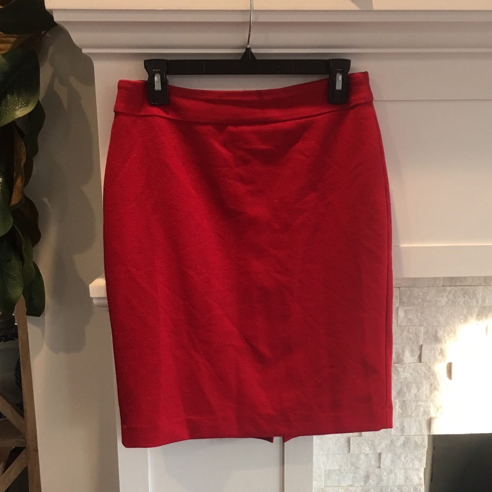 Ann Taylor Red Pencil Skirt Size 8P